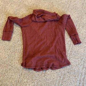 Pink clover waffle turtleneck from stitch fix.